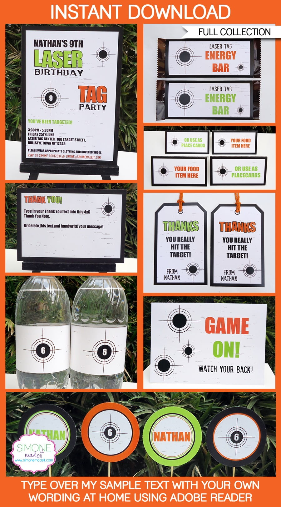 Laser Tag Birthday Party Printables & Invitations