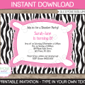 Free Printable Slumber Party Birthday Invitation