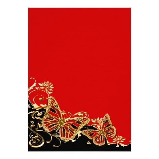 Fabulous Red And Gold Invitation Templates