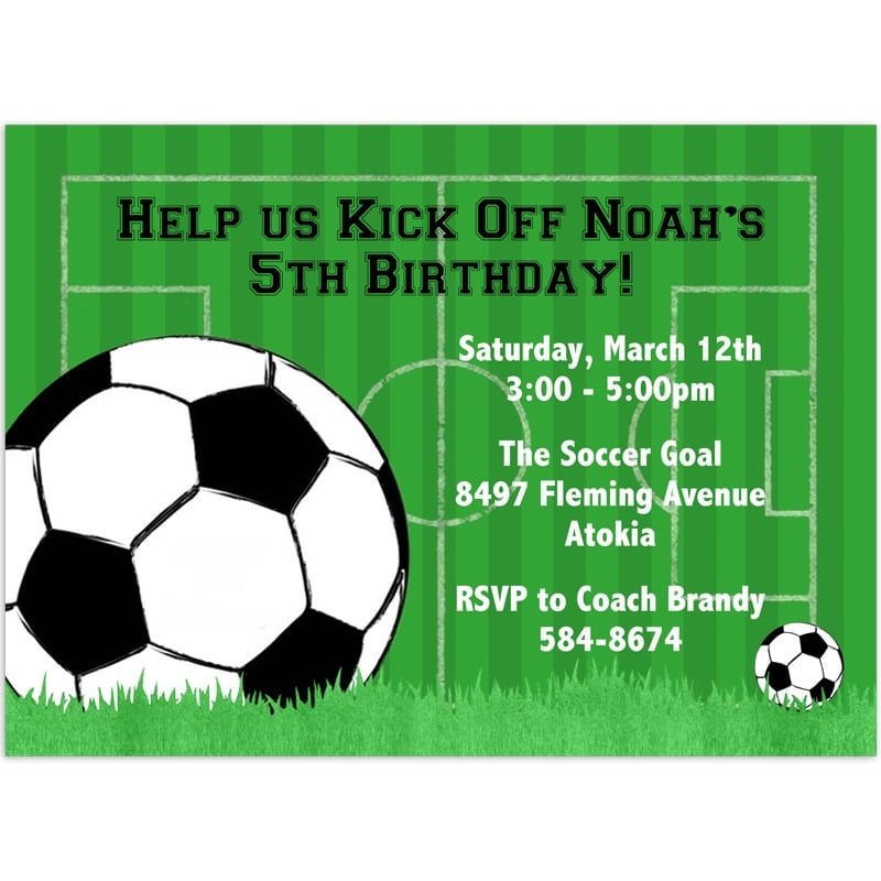 Soccer Theme Invitation Template Free