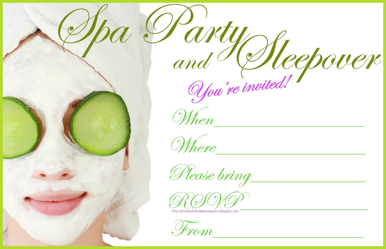 Invitations For Sleepover Party