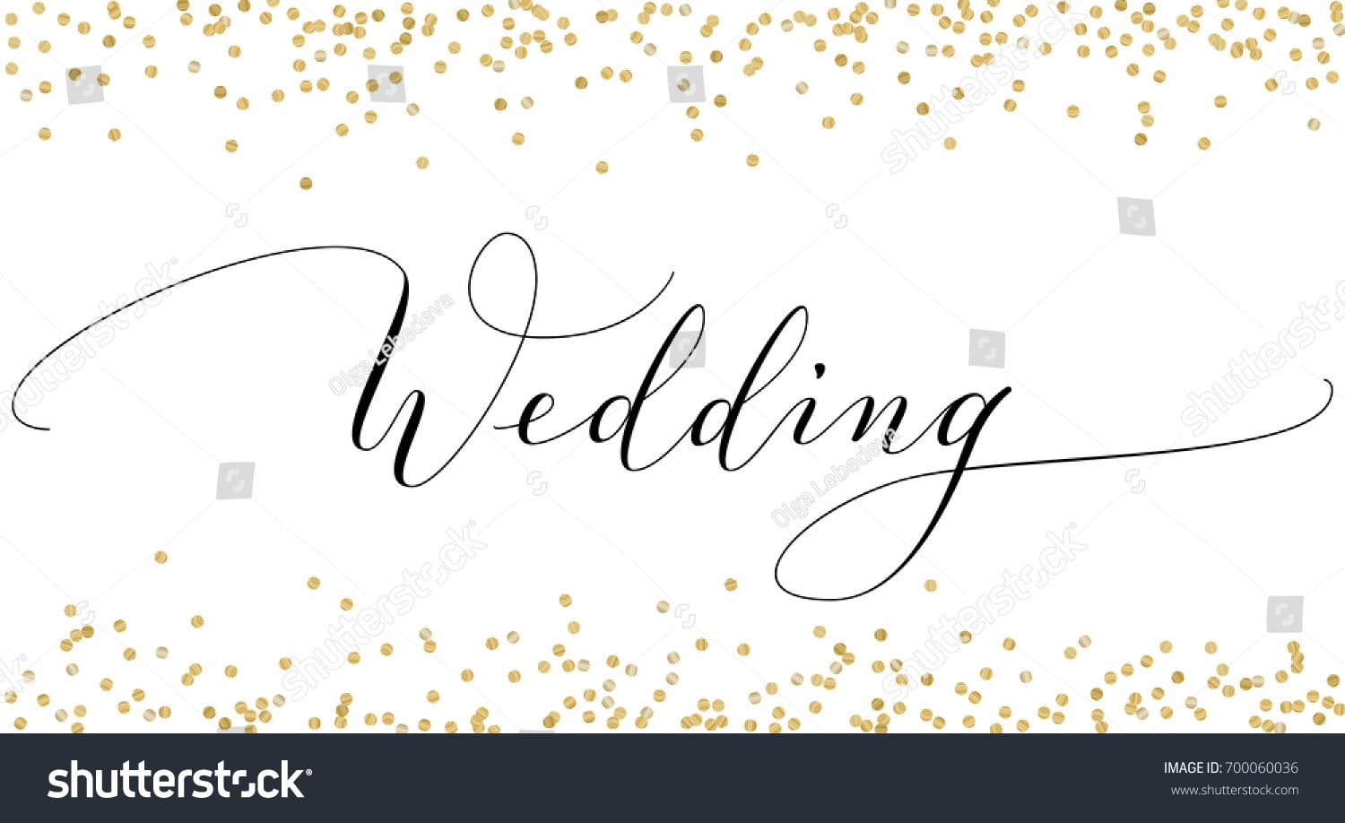 Wedding Invitation Hand Written Custom Calligraphy Stock Vector