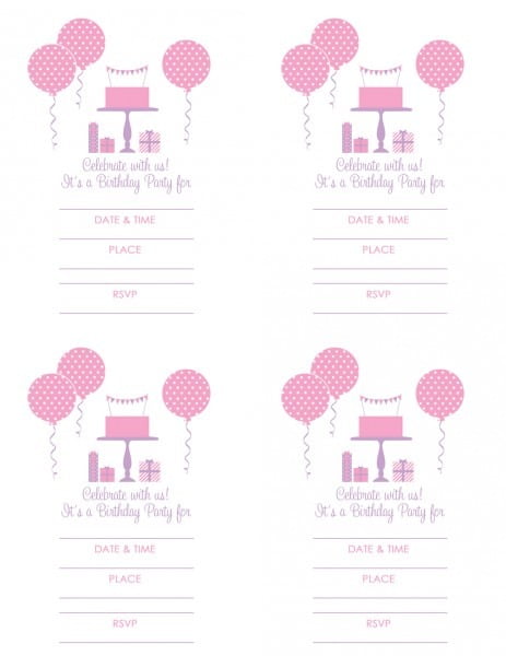 Printable Birthday Invitations For Girl Fresh Printable Birthday