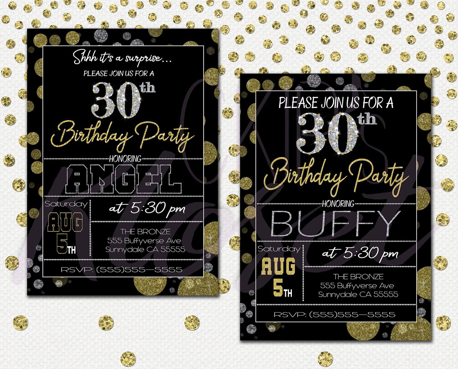Surprise 30th Birthday Invitations For Him Or Her â Mens Or Womens