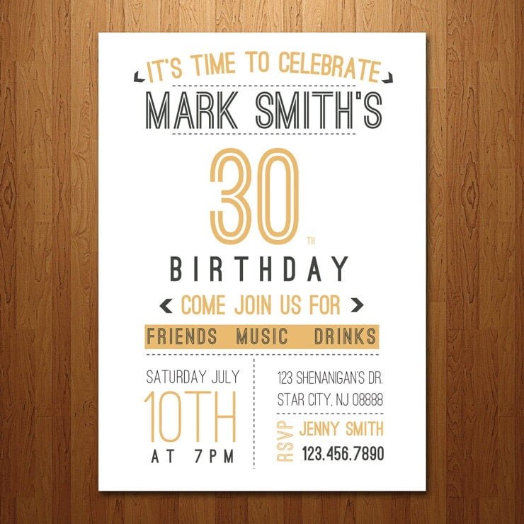 Th Birthday Party Invitations Combined With Your Creativity Will