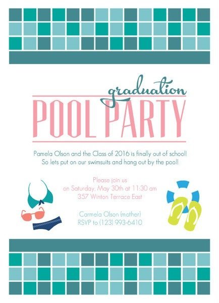 Pool Party Invite Wording