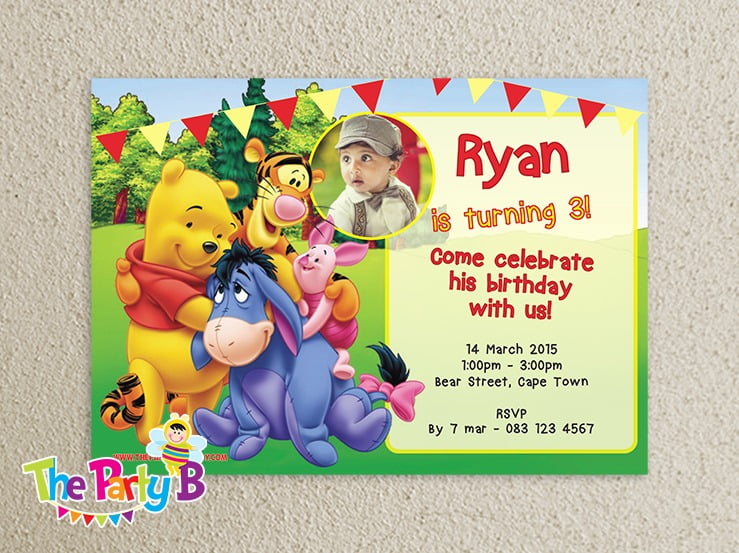 Winnie The Pooh Invitation Templat Luxury Winnie The Pooh 1st