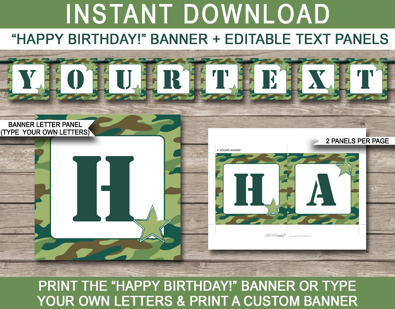 Army Camo Banner Template