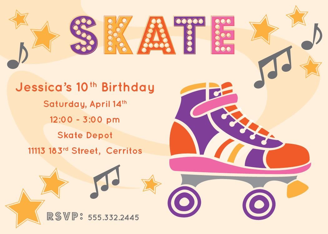 Bcaaadaafefaa Luxury Skating Party Invitations Free Printables