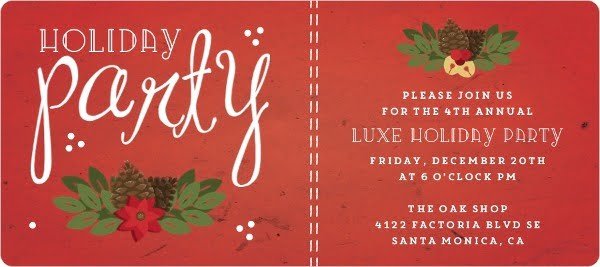 Staff Christmas Party Invite