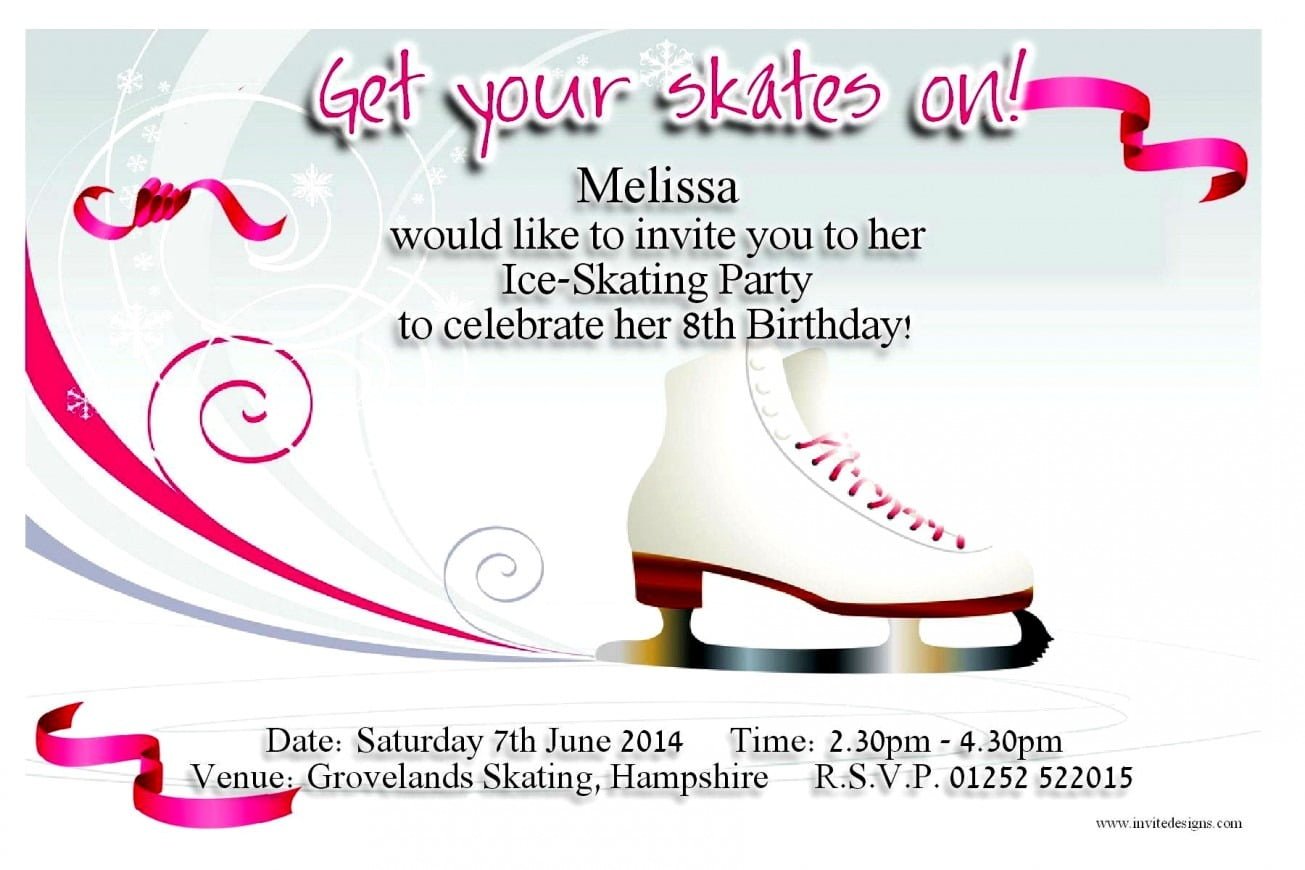 Best Of Ice Skating Birthday Invitations Train Party Invitation