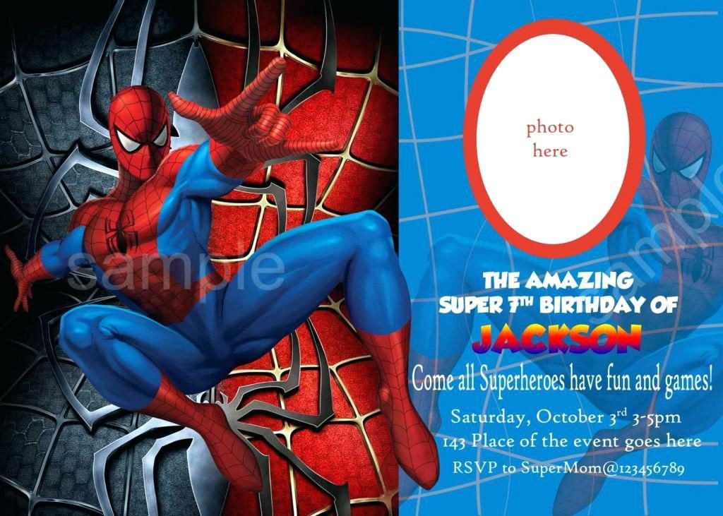 Birthday Invitation Templates Free Spiderman Template Party