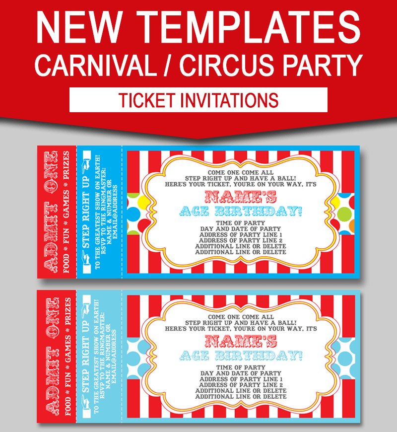 Carnival Ticket Invitation Templates Inspirational Carnival Ticket