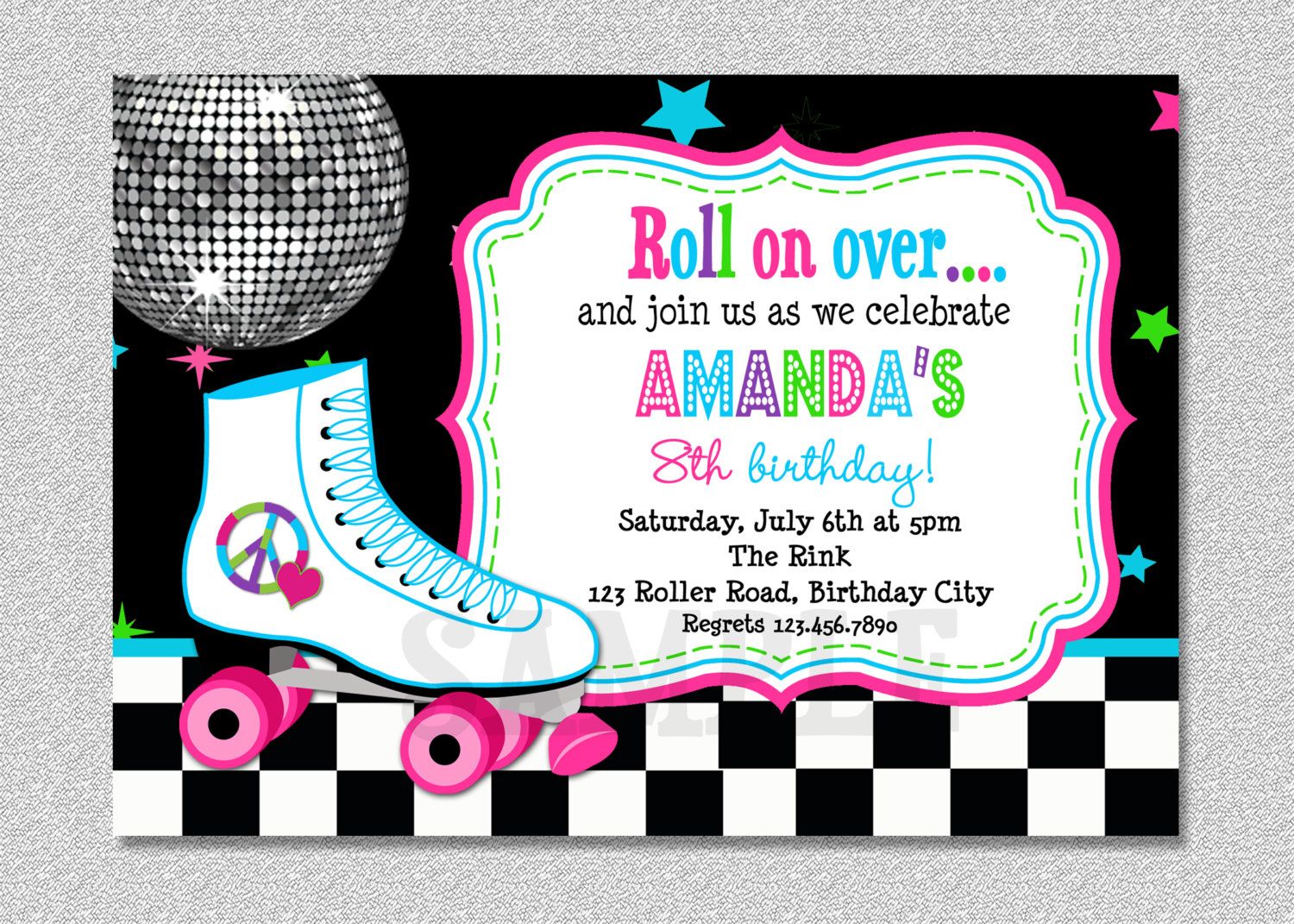 Deaaeaeaebfd Fancy Free Printable Roller Skating Birthday Party