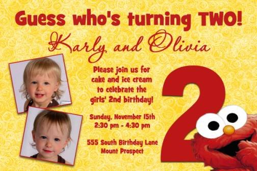 Elmo 2nd Birthday Invitations Ideal With Elmo 2nd Birthday