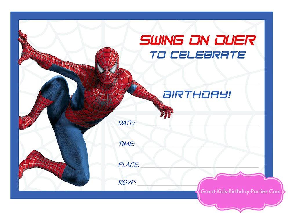 Free Editable Spiderman Birthday Invitation Trend With Free