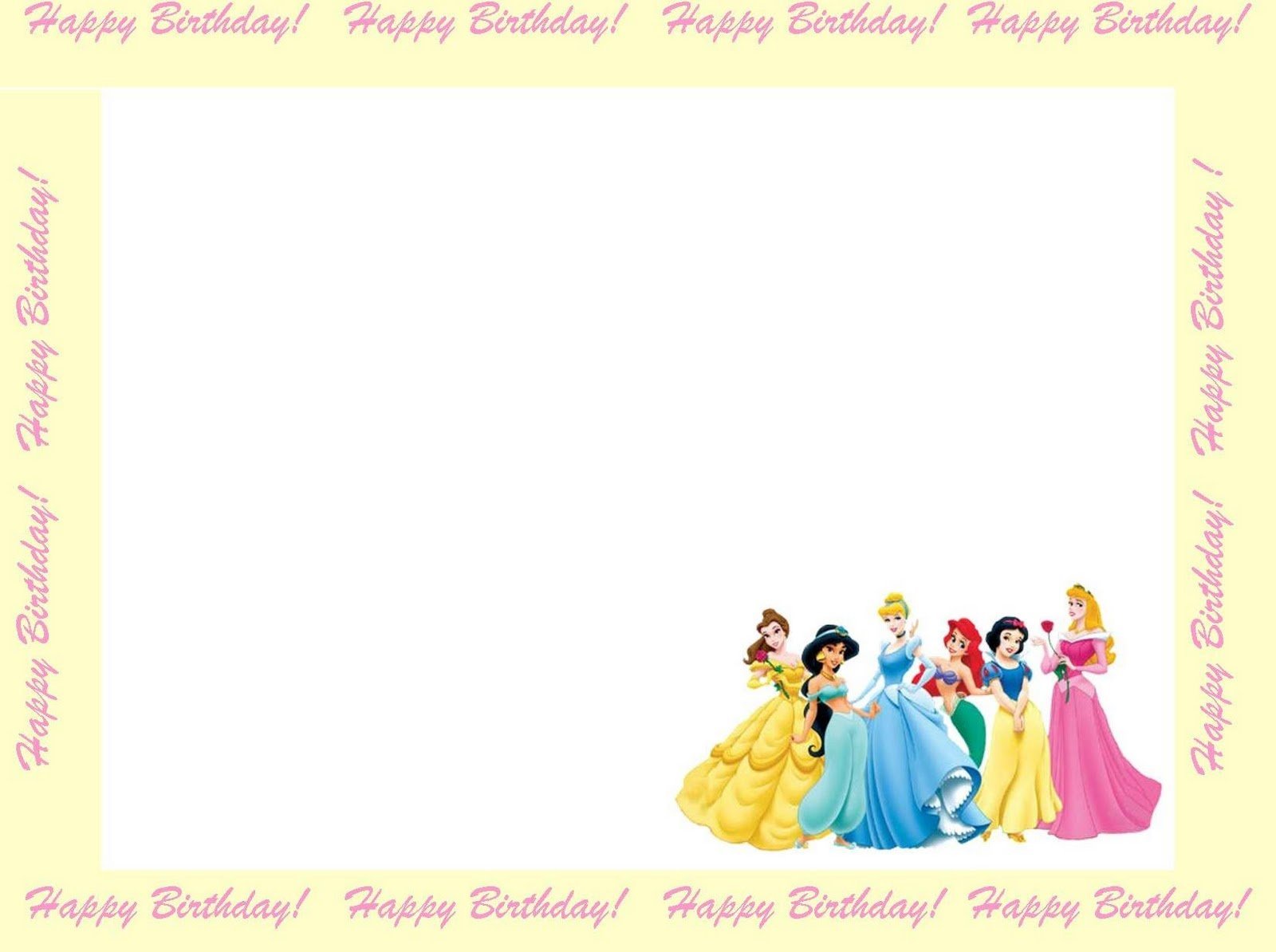 Free Disney Invitation Templates F Cool Disney Princess Birthday