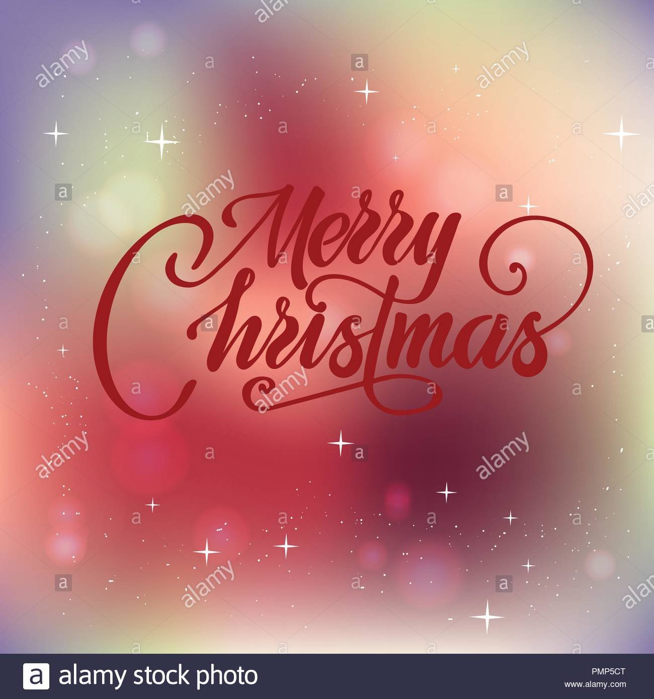 Merry Christmas Text Vector On White Background  Lettering For