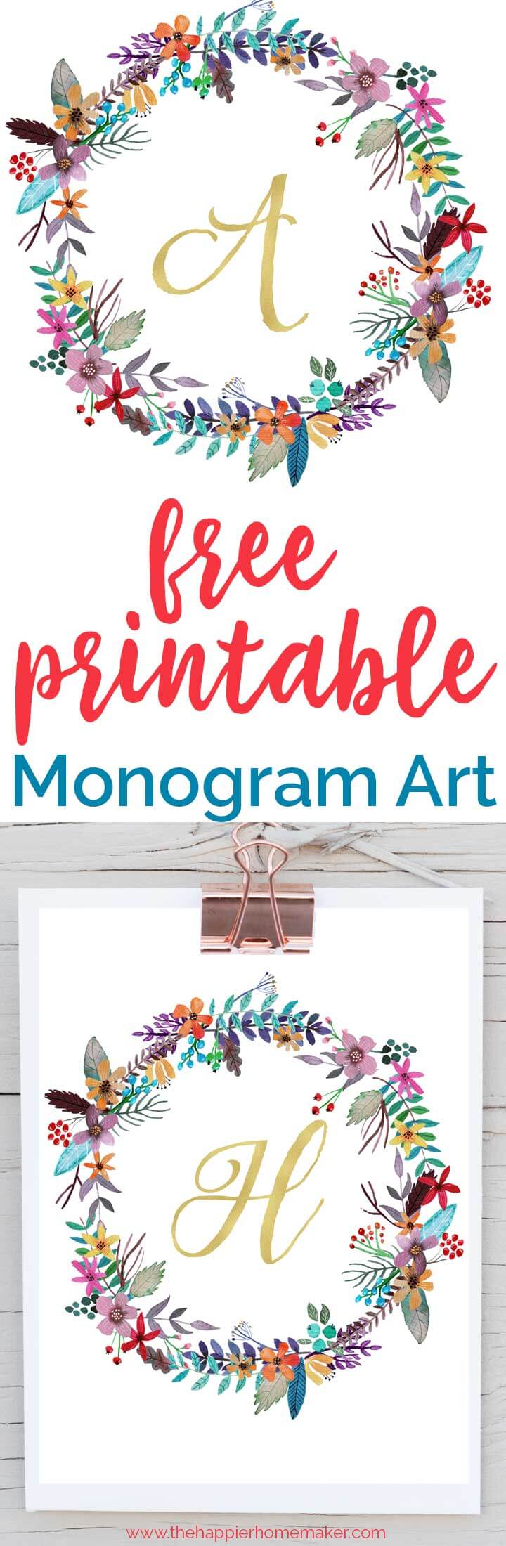 Free Printable Monogram Art