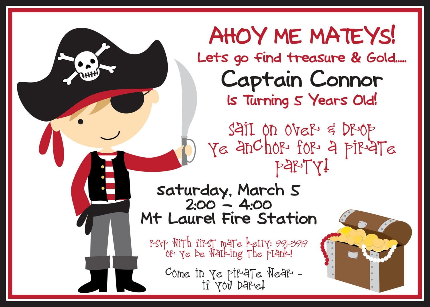 Pirate Party Invitations For A Graceful Party Invitation Design