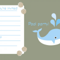 Sleepover And Pool Party Birthday Invitation Template
