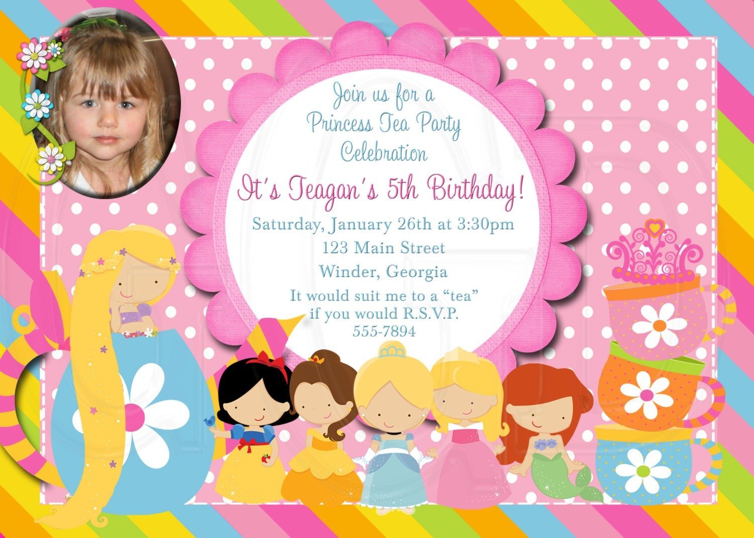 Princess Tea Party Invitations Princess Tea Party Invitations