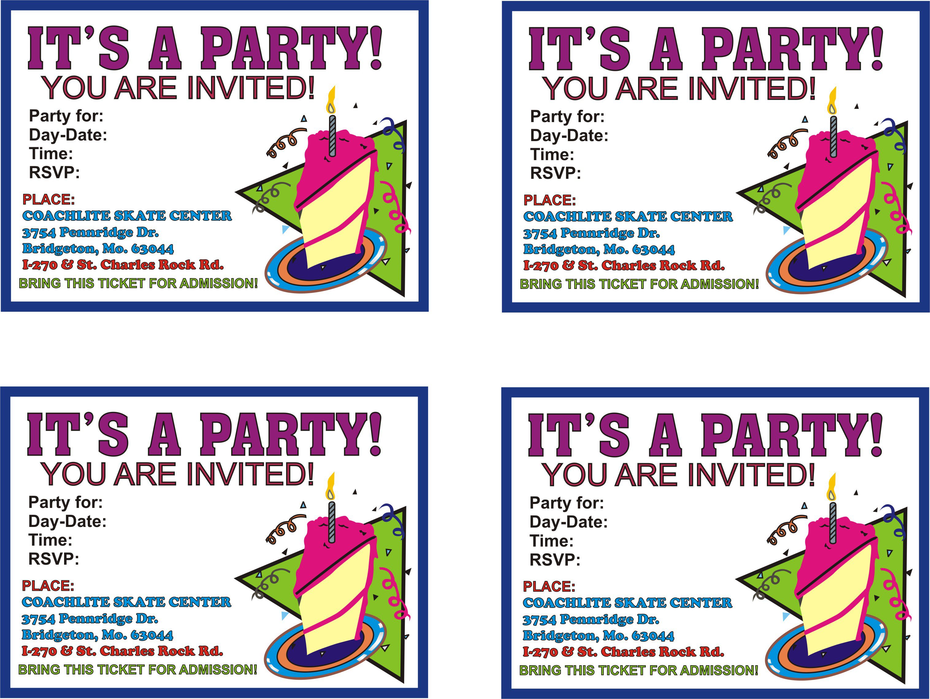Invitation Template  Print Party Invitations