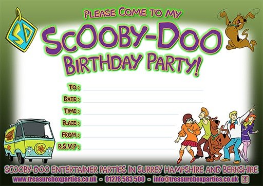 Cool Scooby Doo Birthday Invitations