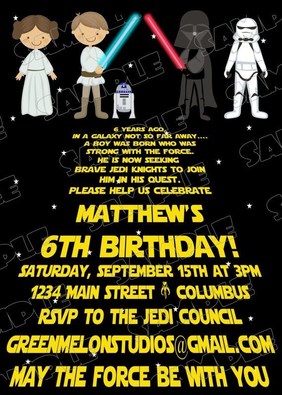 Invitation Ideas  Star Wars Birthday Invitation Template Free