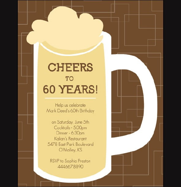 Th Birthday Inspirational Free 60th Birthday Invitations Templates