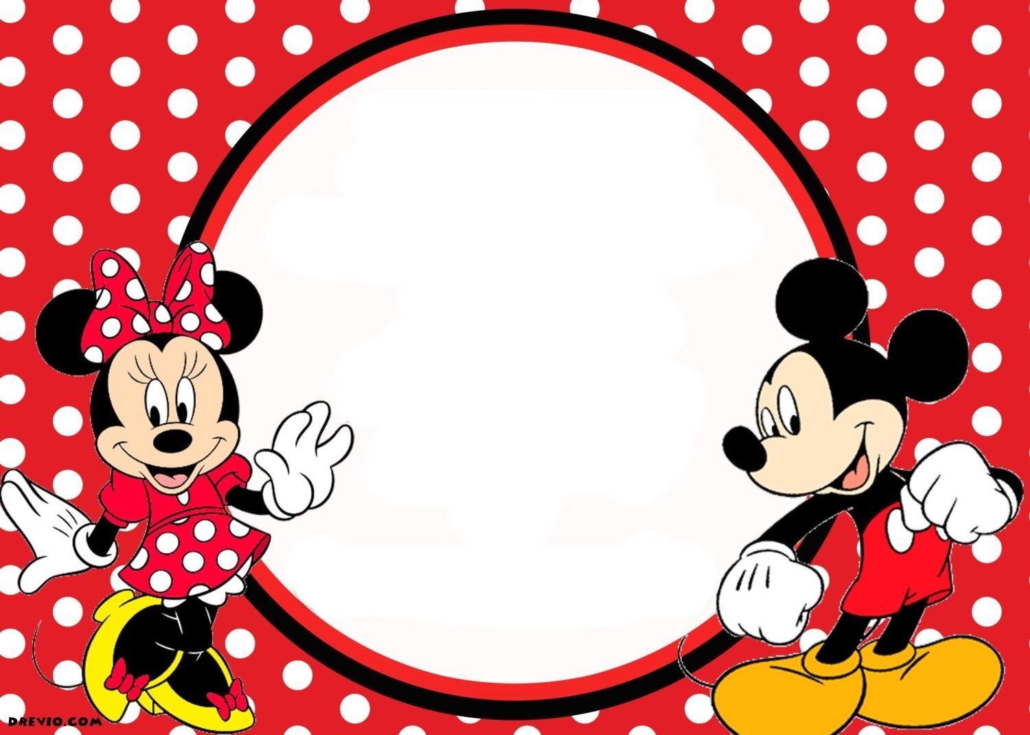 Wonderful Mickey And Minnie Fabulous Minnie Birthday Invitation